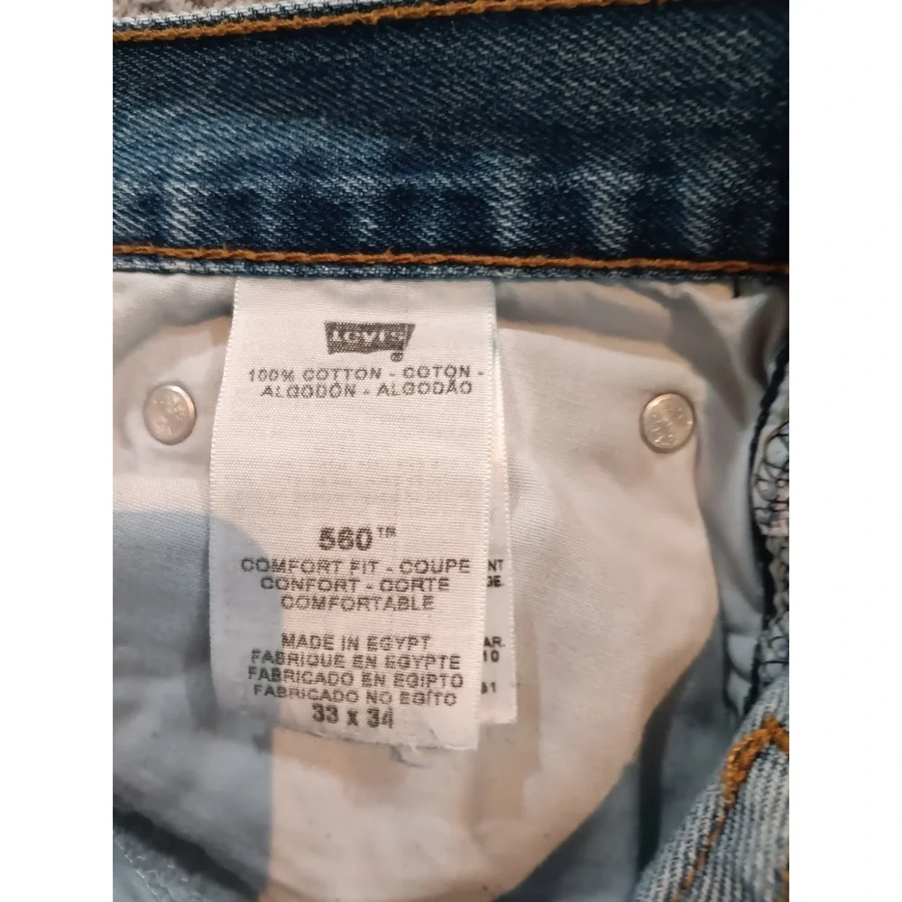 Levis 560 Comfort‎ Fit Jeans Men 33x34 Relaxed Tapered Blue Denim